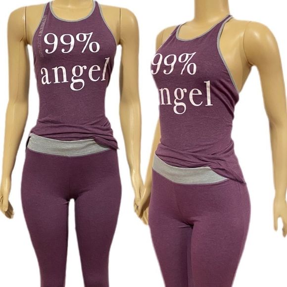 Victoria’s Secret 99% Angel super soft tank & pants pajama large - Picture 1 of 10